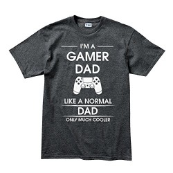 I’m A Gamer Dad Fathers Advanced Warfare Gaming Mens T Shirt L Heather Dark Grey