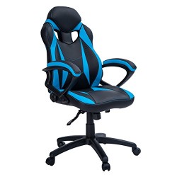 Merax Ergonomic Racing Style PU Leather Gaming Chair for Home and Office (Blue)