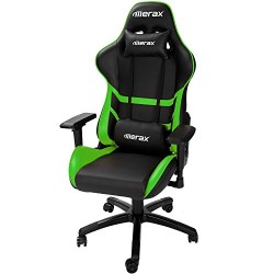 Merax High Back Computer Chair Ergonomic Design Racing Gaming Chair Reclining Chair Home Office Chair (Green)