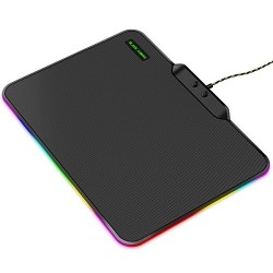 Blade Hawks LED Gaming Mouse Pad W RGB Breathing Lighting, Large USB Hard Computer Mousepad Mice Mat for Gamer, Waterproof, 14″ x 10.5″